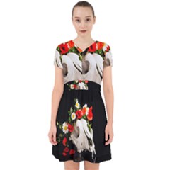 Animal Skull With A Wreath Of Wild Flower Adorable In Chiffon Dress by igorsin