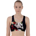 Animal skull with a wreath of wild flower Back Weave Sports Bra View1