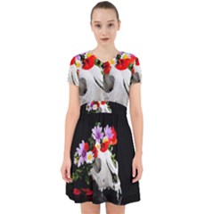 Animal Skull With A Wreath Of Wild Flower Adorable In Chiffon Dress by igorsin