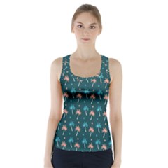 Summer Palms Pattern Racer Back Sports Top by TastefulDesigns