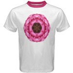 Pink Peony Flower Mandala Men s Cotton Tee