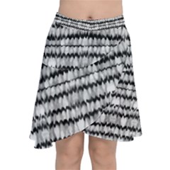 Abstract Wavy Black And White Pattern Chiffon Wrap by dflcprints