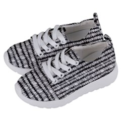 Abstract Wavy Black And White Pattern Kids  Lightweight Sports Shoes by dflcprints