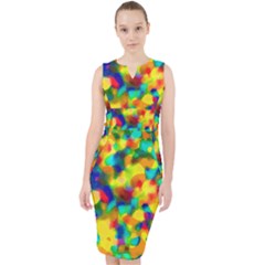 Colorful Watercolors Texture                                      Midi Bodycon Dress by LalyLauraFLM