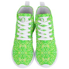 White Yellow & Green Small Women s Lightweight High Top Sneakers