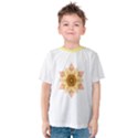 Asiatic Lily Flower Mandala Kids  Cotton Tee View1