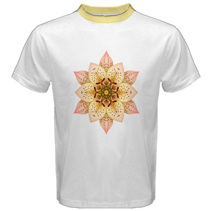 Asiatic Lily Flower Mandala Men s Cotton Tee