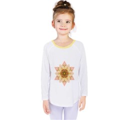 Asiatic Lily Flower Mandala Kids  Long Sleeve Tee