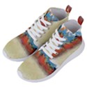 Colorful Tree Landscape in Orange and Blue Women s Lightweight High Top Sneakers View2