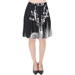 Deer Velvet High Waist Skirt by ZephyyrDesigns