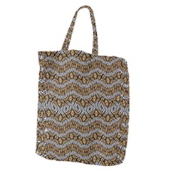 Modern Wavy Geometric Pattern Giant Grocery Zipper Tote by dflcprints