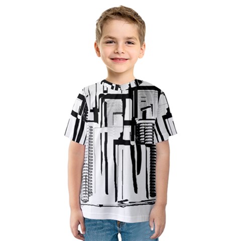 Black And White City Kids  Sport Mesh Tee by digitaldivadesigns