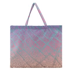 Pink Beige Elephant Skin Zipper Large Tote Bag by LoolyElzayat