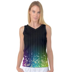 Colorful Space Rainbow Stars Women s Basketball Tank Top