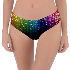 Colorful Space Rainbow Stars Reversible Classic Bikini Bottoms