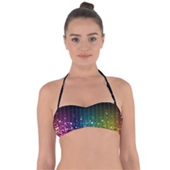 Colorful Space Rainbow Stars Halter Bandeau Bikini Top