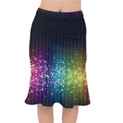 Colorful Space Rainbow Stars Mermaid Skirt