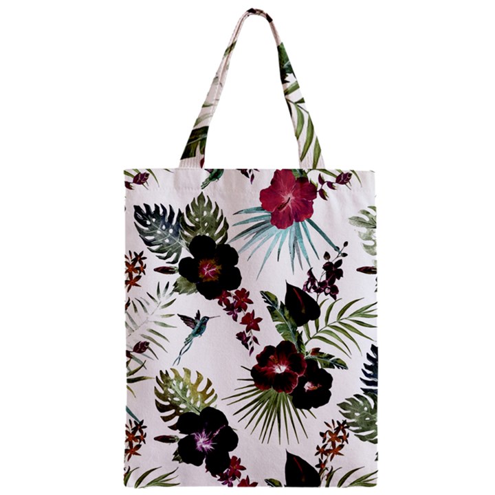 Tropical pattern Zipper Classic Tote Bag