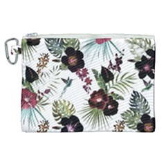 Tropical Pattern Canvas Cosmetic Bag (xl) by Valentinaart