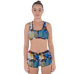 Abstract Racerback Boyleg Bikini Set