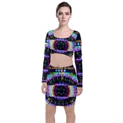 Social Media Rave Leggings Long Sleeve Crop Top & Bodycon Skirt Set by TheExistenceOfNeon2018