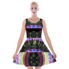 Social Media Rave Leggings Velvet Skater Dress by TheExistenceOfNeon2018