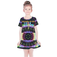 Social Media Rave Apparel Kids  Simple Cotton Dress by TheExistenceOfNeon2018