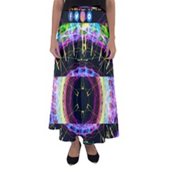 The Existence Of Neon Flared Maxi Skirt