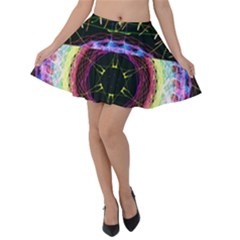 The Existence Of Neon Velvet Skater Skirt by TheExistenceOfNeon2018