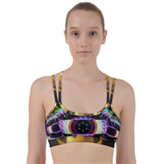 Crowned Existence Of Neon Line Them Up Sports Bra by TheExistenceOfNeon2018