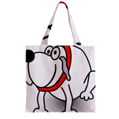 Dog Animal Pet Grin Sit Happy Zipper Grocery Tote Bag by Nexatart