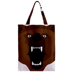 Bear Brown Set Paw Isolated Icon Zipper Classic Tote Bag by Nexatart