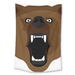 Bear Brown Set Paw Isolated Icon Large Tapestry by Nexatart