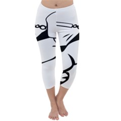 Dog Leash Lead Running Animal Capri Winter Leggings 