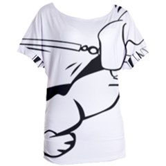 Dog Leash Lead Running Animal Women s Oversized Tee by Nexatart