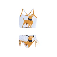 Stub Illustration Cute Animal Dog Girls  Tankini Swimsuit by Nexatart