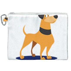 Stub Illustration Cute Animal Dog Canvas Cosmetic Bag (xxl)