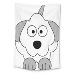 Animal Cartoon Colour Dog Large Tapestry by Nexatart