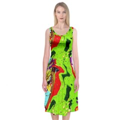 Untitled Island 3 Midi Sleeveless Dress by bestdesignintheworld