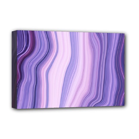Marbled Ultra Violet Deluxe Canvas 18  X 12   by NouveauDesign