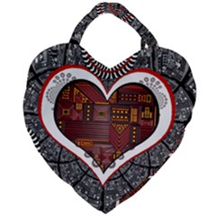 Mechanics Of The Heart 1 Giant Heart Shaped Tote by DollyLAMRON