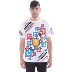 Piu Arrows White Men s Sports Mesh Tee