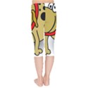 Dog Brown Spots Black Cartoon Kids  Capri Leggings  View2