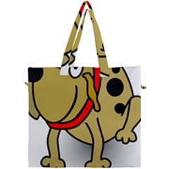 Dog Brown Spots Black Cartoon Canvas Travel Bag