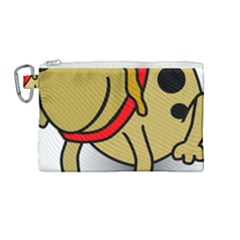 Dog Brown Spots Black Cartoon Canvas Cosmetic Bag (medium) by Nexatart