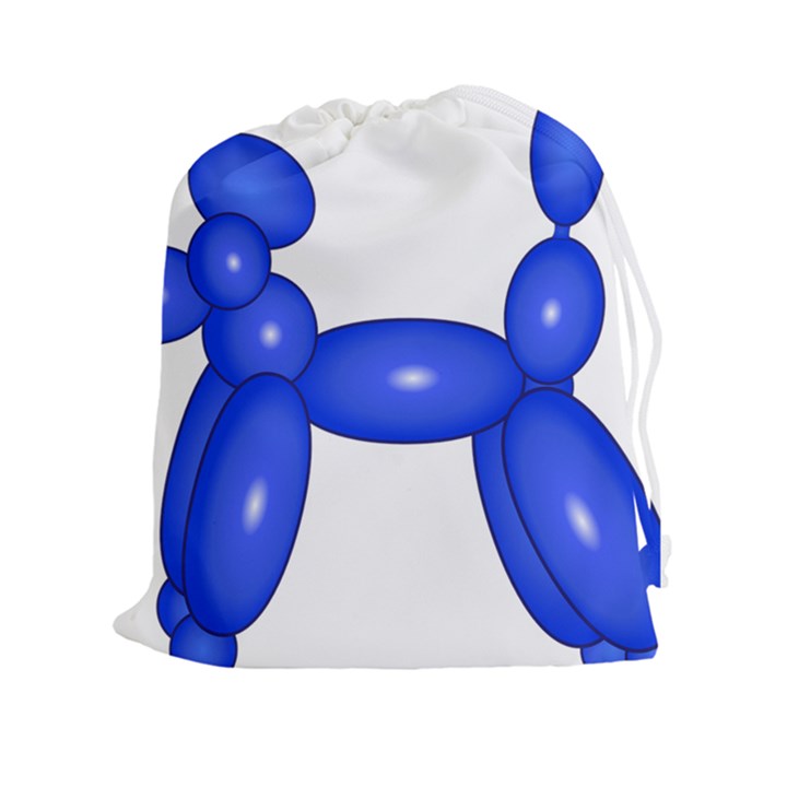 Poodle Dog Balloon Animal Clown Drawstring Pouches (XXL)