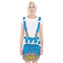 Cat Print Paw Pet Animal Claws Braces Suspender Skirt