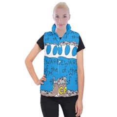 Cat Print Paw Pet Animal Claws Women s Button Up Vest by Nexatart