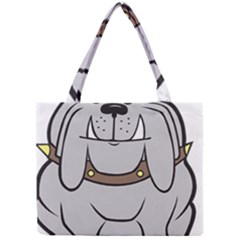 Gray Happy Dog Bulldog Pet Collar Mini Tote Bag by Nexatart