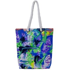 Lilac 3 Full Print Rope Handle Tote (small) by bestdesignintheworld